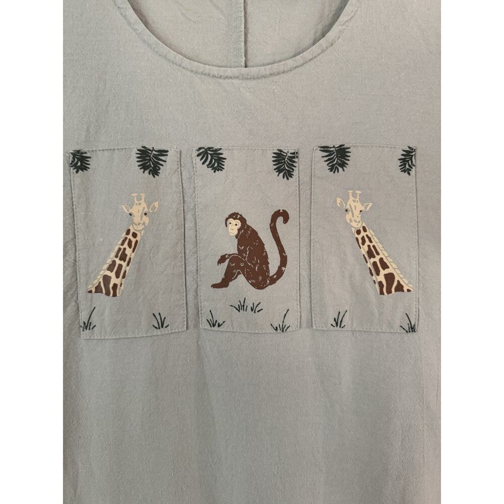 Jane Ashley Vintage 90s Safari Jumper Dress Size Large Light Green - Picture 3 of 6